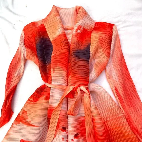 NWT Pleats Please belted dress duster - Picture 3 of 10